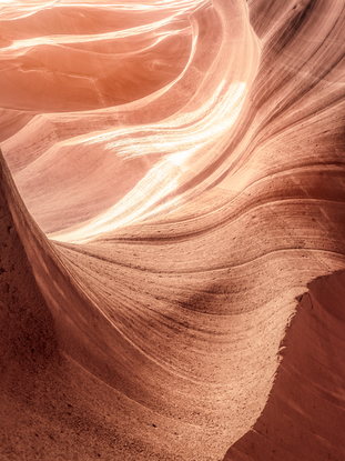 Arabesque Duality One and Two, photographic pieces inspired by the intricate and abstract beauty of Antelope Canyon's interior.