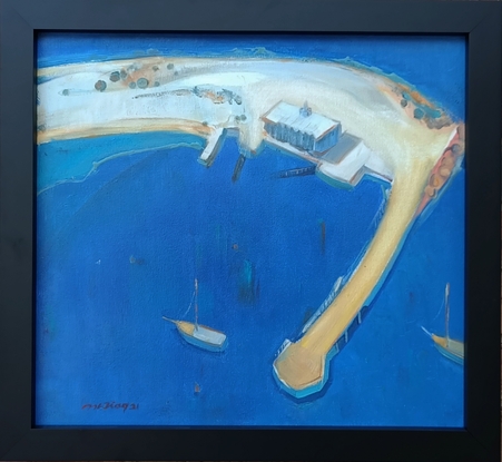 Mornington Pier as imagined with a birdseye view.