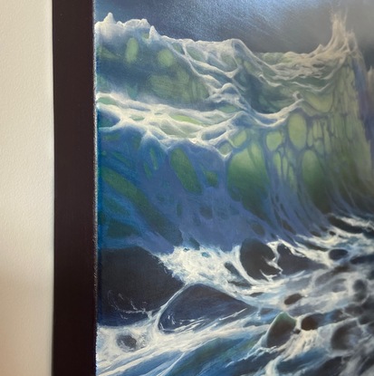 A large portrait of a wave inspired by the ByronBay Coastline