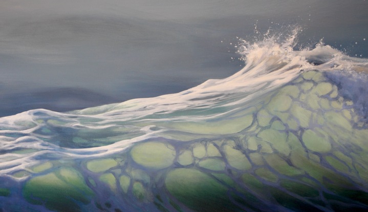 A large portrait of a wave inspired by the ByronBay Coastline