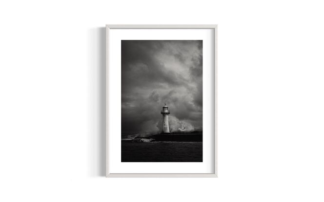 
Fortunate to be at Belmore Basin Wollongong on a moody/rather rugged day when waves were big and crashing around the lighthouse . Black & white creates an accurate record of the environment that day.