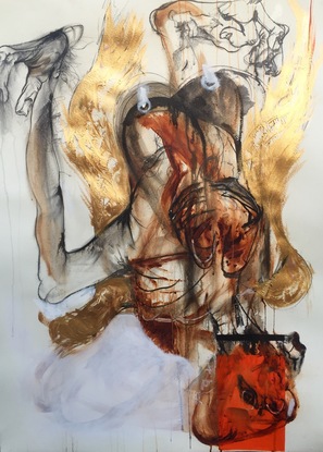 (CreativeWork) The falling angel #1 by Stephen Homewood. Mixed Media. Shop online at Bluethumb.