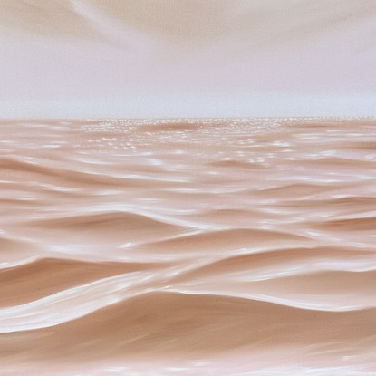 Earthy coloured seascape of ocean ripples and sky