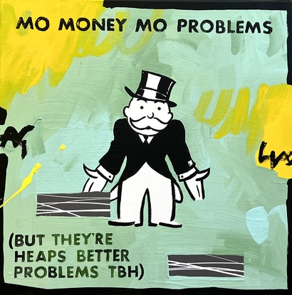 Expressive painting of the Monopoly Man 