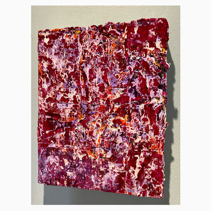 texture, abstract, modern, contemporary, thick paint, burgundy, 