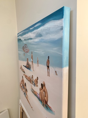 Bondi Beach sunbathers on the sand