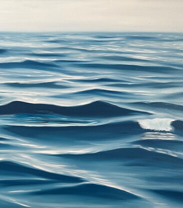 Ocean ripples and gentle waves on the water surface