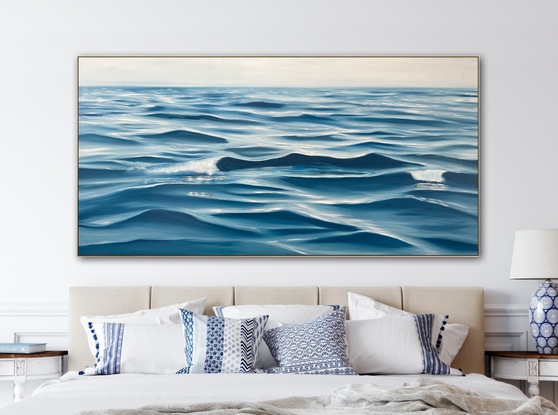 Ocean ripples and gentle waves on the water surface