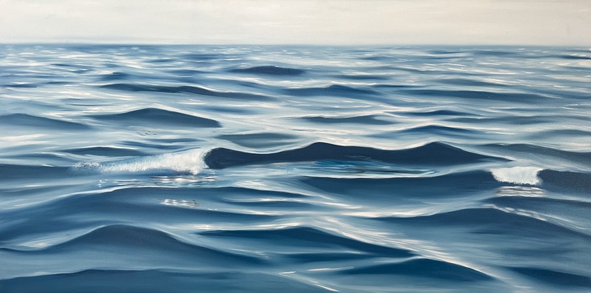 Ocean ripples and gentle waves on the water surface