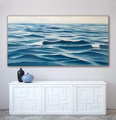 Ocean ripples and gentle waves on the water surface