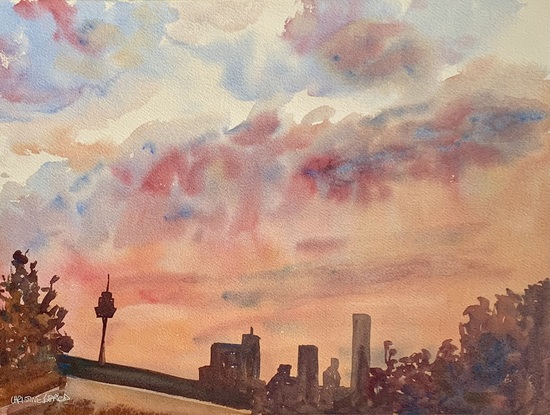 View of Sydney Tower from Lilyfield.