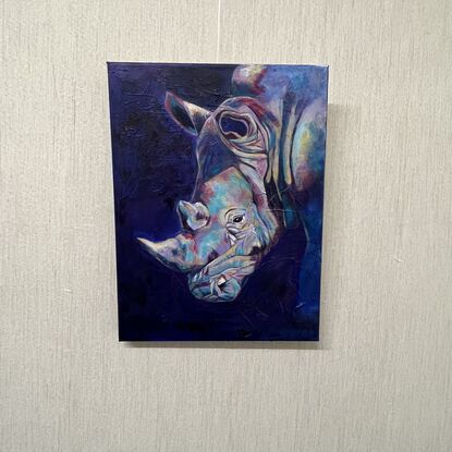 colourful rhinoceros head