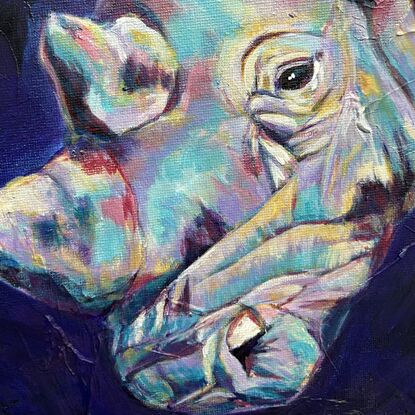 colourful rhinoceros head