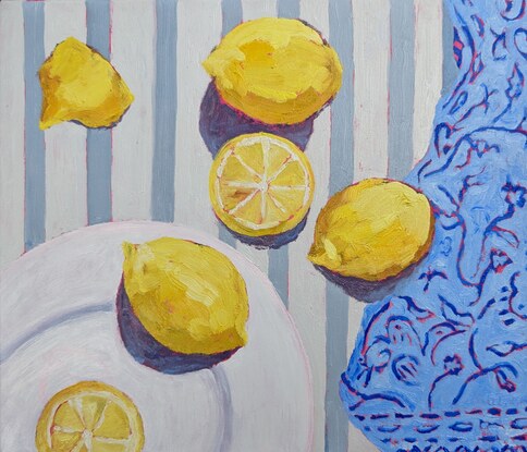 Lemons oil paint