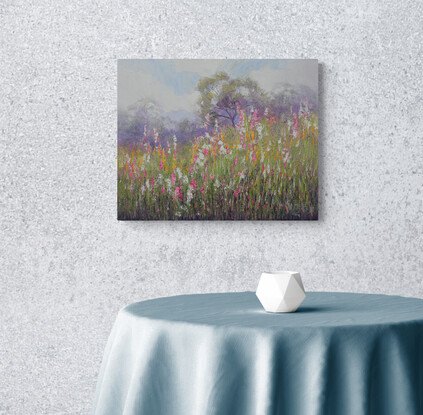 Western Australian wildflowers landscape oil painting