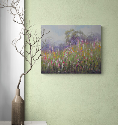 Western Australian wildflowers landscape oil painting