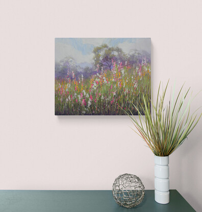 Western Australian wildflowers landscape oil painting