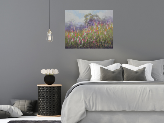 Western Australian wildflowers landscape oil painting