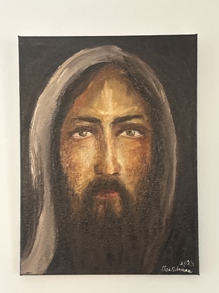 This is a painting as I see Him our Lord in my mind 