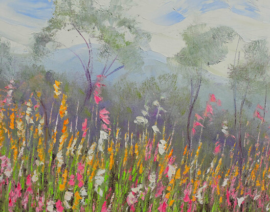 Australian wildflowers and eucalyptus trees  