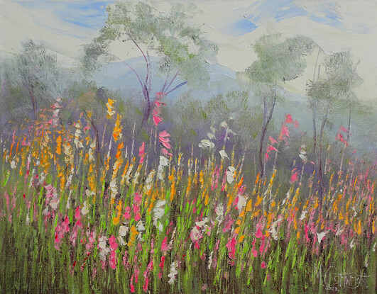 Australian wildflowers and eucalyptus trees  