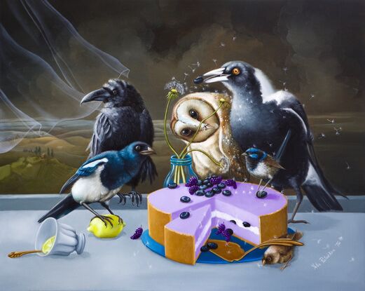 Birds with cake