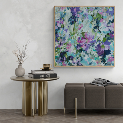 contemporary abstract flower garden painting