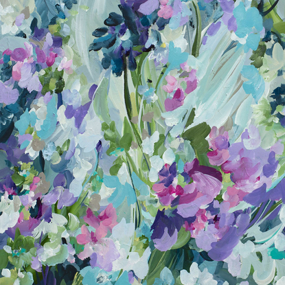 contemporary abstract flower garden painting