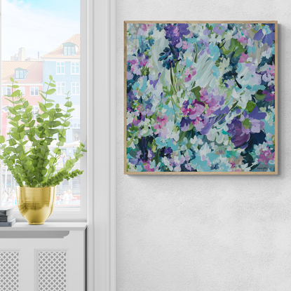 contemporary abstract flower garden painting