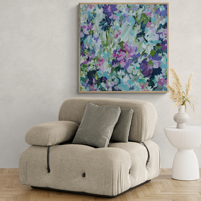 contemporary abstract flower garden painting