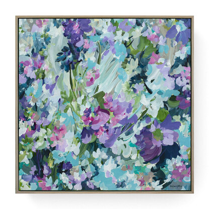 contemporary abstract flower garden painting