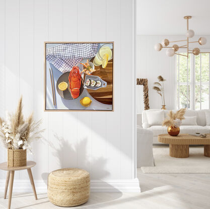 Australian Still Life Featuring Oysters and Lemons