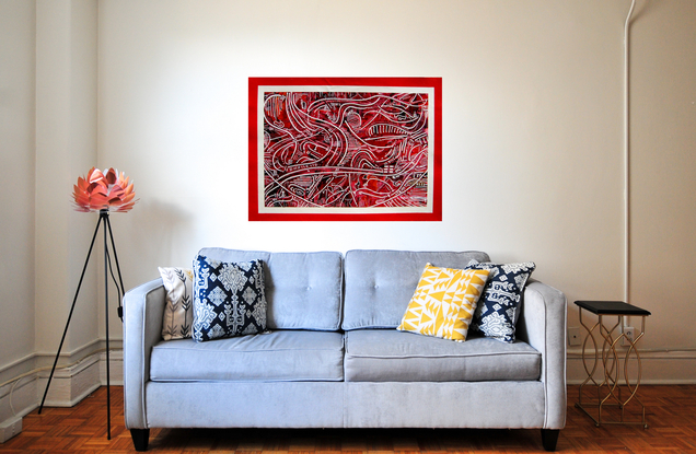 This is an original hand-painted Unstretched Acrylic painting with a high gloss finish with beautiful flowing textures