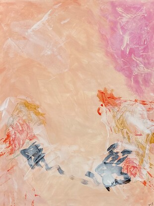 Pastel apricot and blush abstract