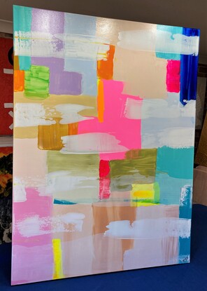 Colourful array of abstract pastels