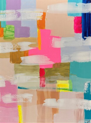 Colourful array of abstract pastels