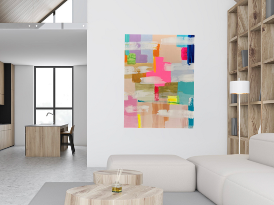 Colourful array of abstract pastels