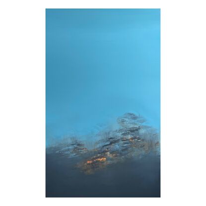 Blue abstract landscape