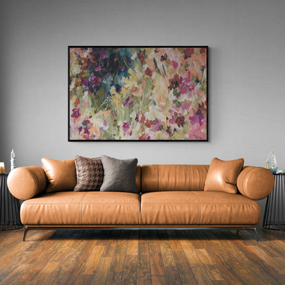 large modern australian wildflower landscape painting