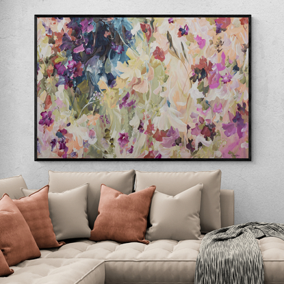 large modern australian wildflower landscape painting