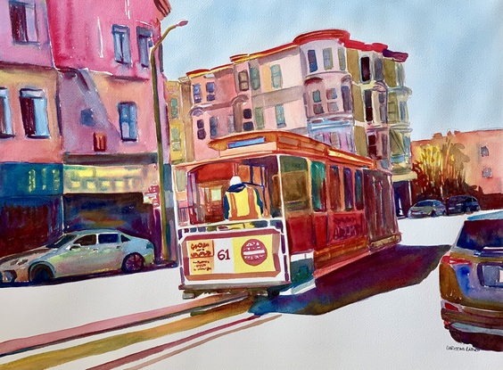 Tram in downtown San Franciso