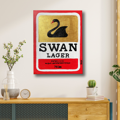 Aussie Beer Icon Swan Western Australia Pop Art