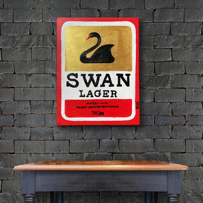 Aussie Beer Icon Swan Western Australia Pop Art