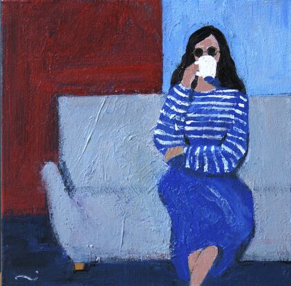 Girl with a cup of coffee