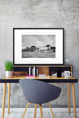 abandoned pioneers hut in rural farm setting