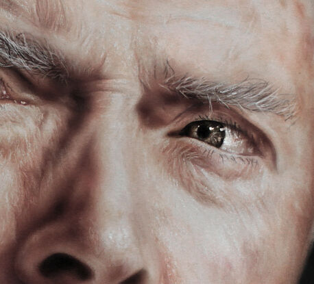 Light and shade portrait of actor Clint Eastwood