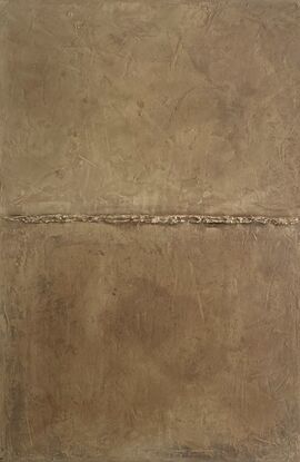 Wabi Sabi brown abstract artwork with texture.