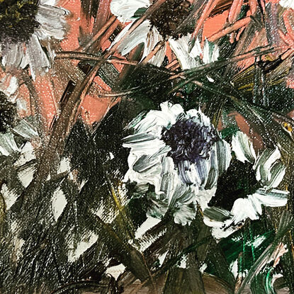 Wild and free flowers in abandon. If you love to see paint strokes this is the one for you 