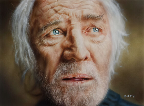 Light and shade portrait of actor Richard Harris