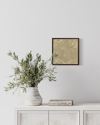 Wabi Sabi neutral abstract framed artwork